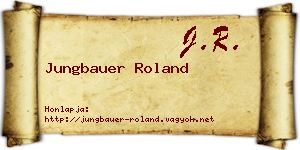 Jungbauer Roland névjegykártya