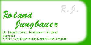 roland jungbauer business card